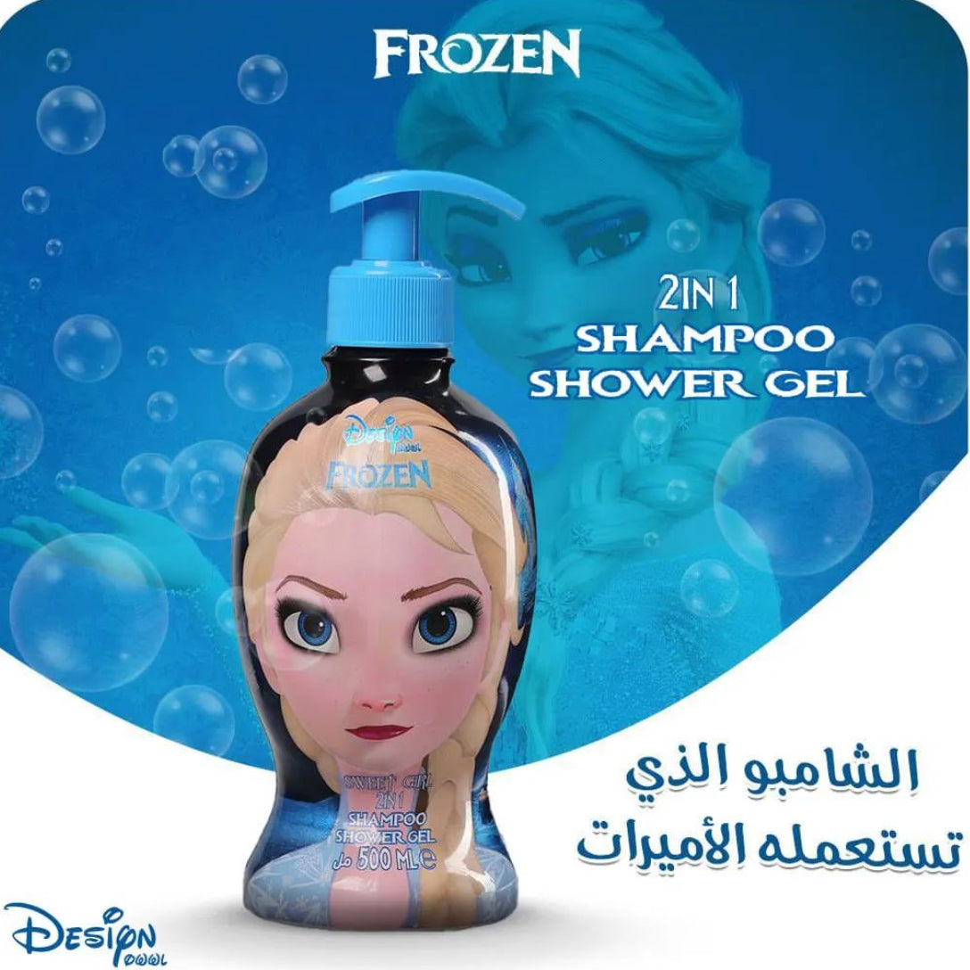 جل استحمام وشامبو 2 في 1 من فلورام ديزاين فروزن سويت جيرل