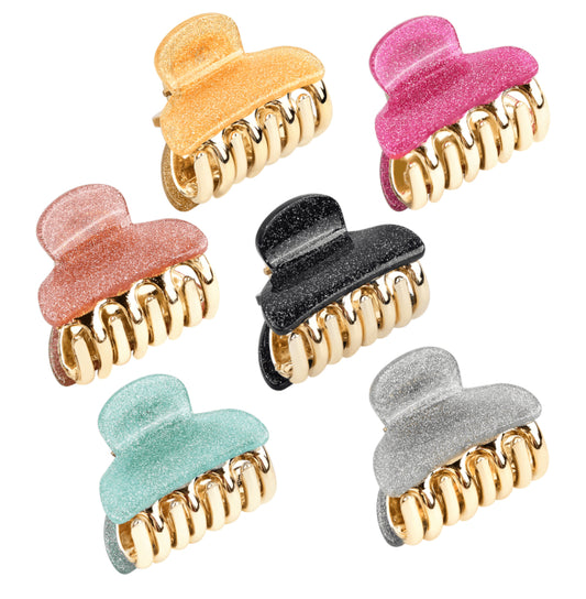 1pc Petites Pinces À Cheveux Griffes En Acrylique Pinces À Cheveux Pour Filles Femmes Accessoires De Cheveux De Couleur Unie