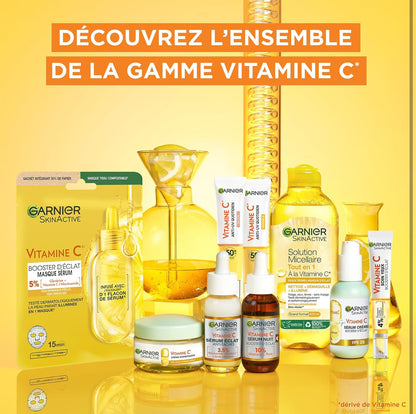 Garnier Skin Active Sérum Éclat Anti-Taches  Soin Visage Enrichi en Vitamine C, Acide Salicylique & Niacinamide  Tous Types de Peaux