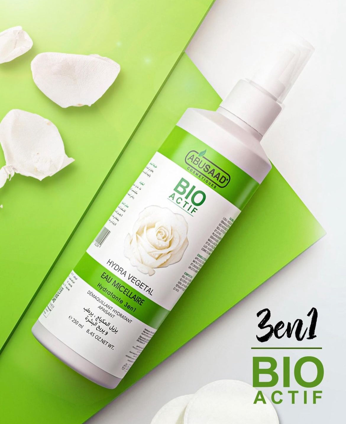 Abusaad Bio Actif Eau Micellaire Hydratante 3En1