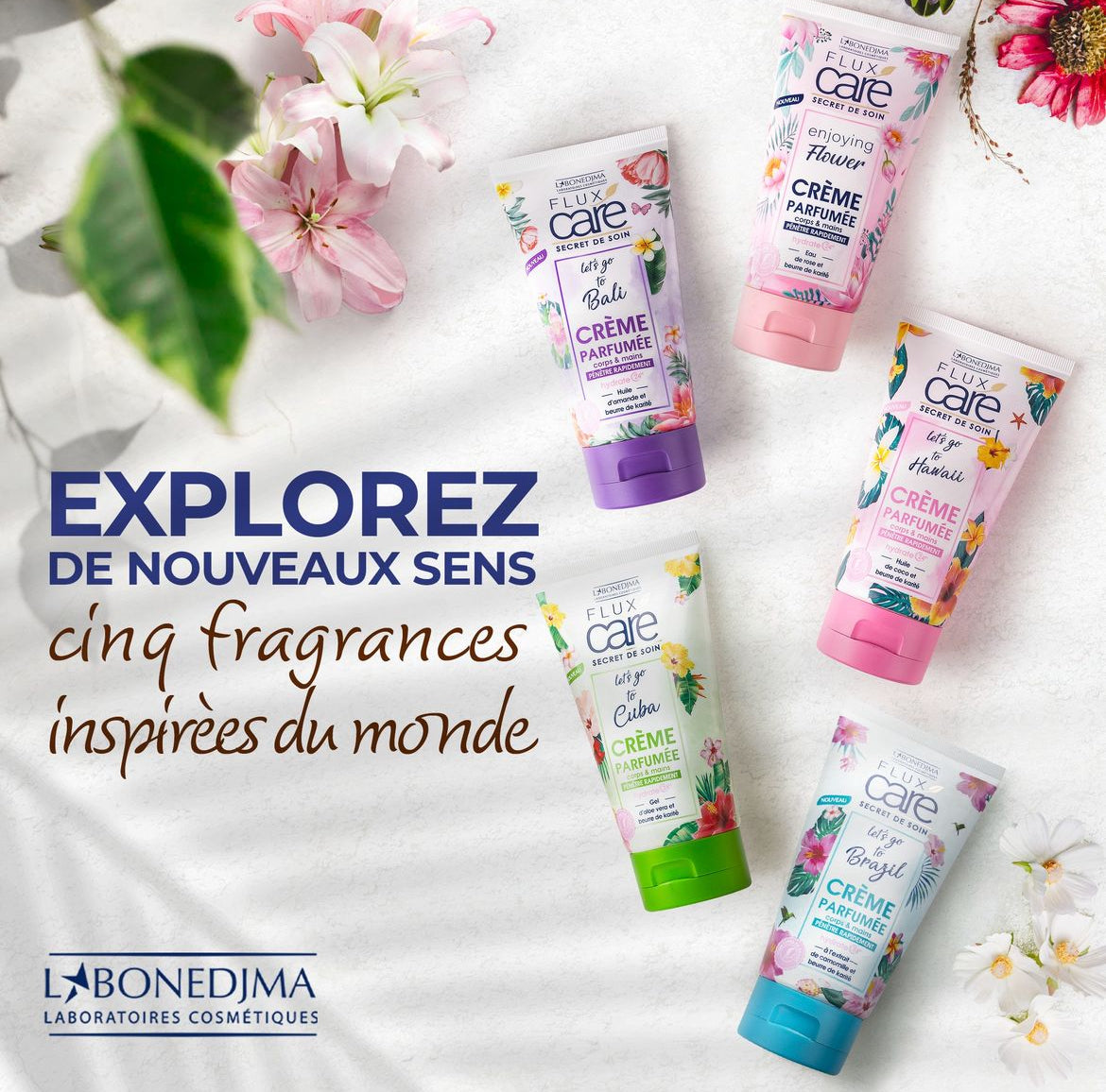 كريم فلوكس كير المعطر للجسم واليدين بماء الورد وزبدة الشيا