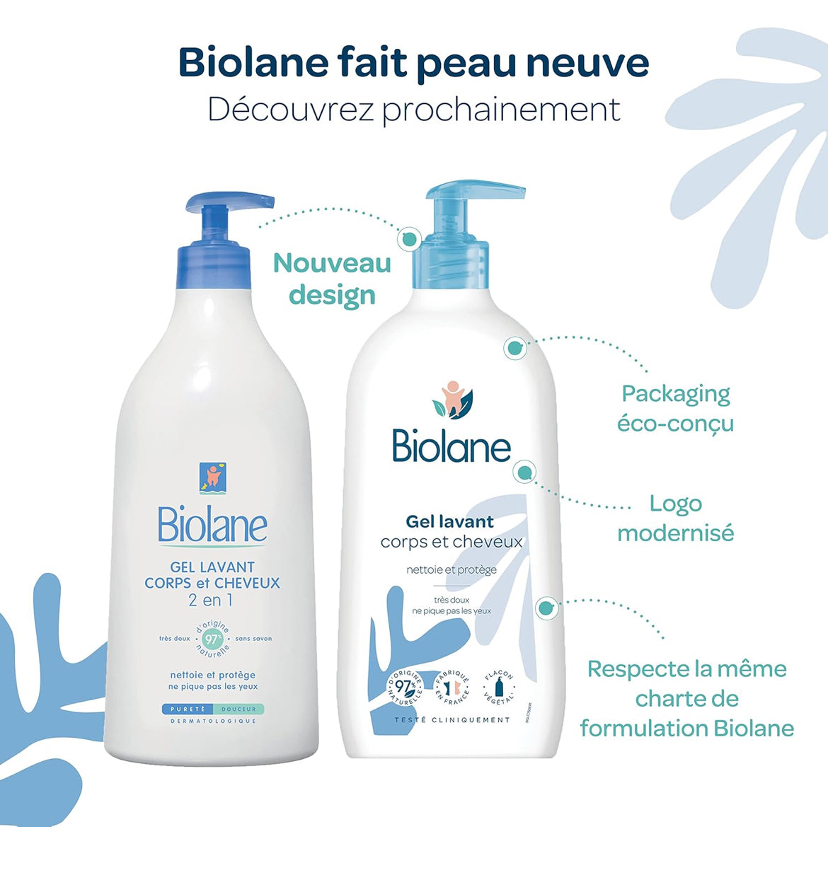 جل غسول الجسم والشعر من بيولين للبشرة الحساسة والشعر الناعم