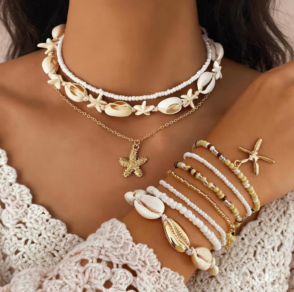 Ensemble Bohème Marin – Colliers & Bracelets