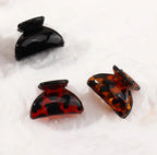 Mini Pinces À Cheveux Élégantes Avec Texture Mate Et Nœud À Griffes 6Pcs