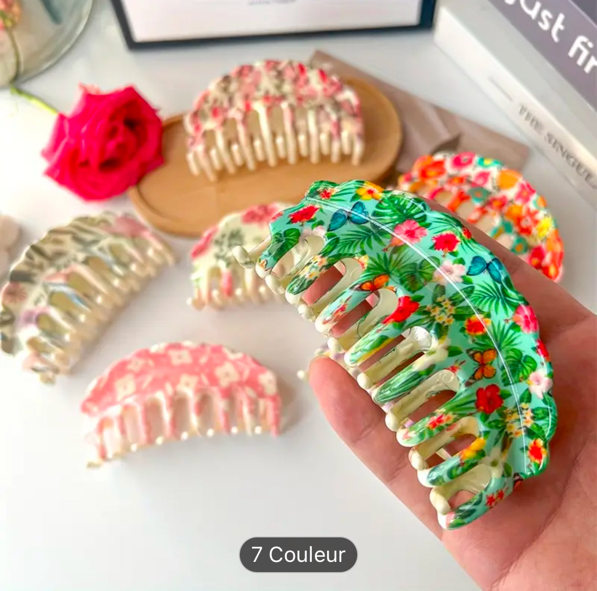 Barrettes à Cheveux Pailletées Boho-Chic - Design Coloré et Iridescent pour Femmes & Filles | Parfaites pour les Coiffures Quotidiennes