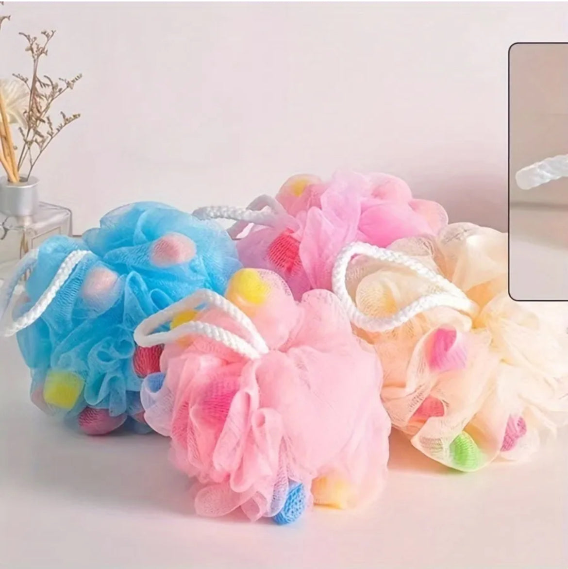 كرات إسفنجية ملونة للاستحمام للأطفال (سكرانشي) قطعة واحدة