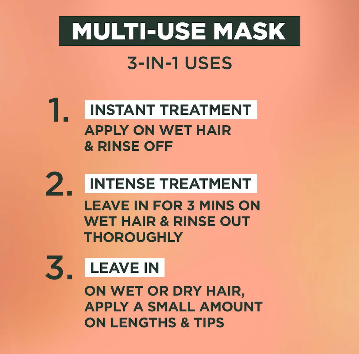 قناع الشعر فروكتس لونجوير آند جلو من غارنييه لعلاج الشعر بخلاصة الأناناس 3 في 1