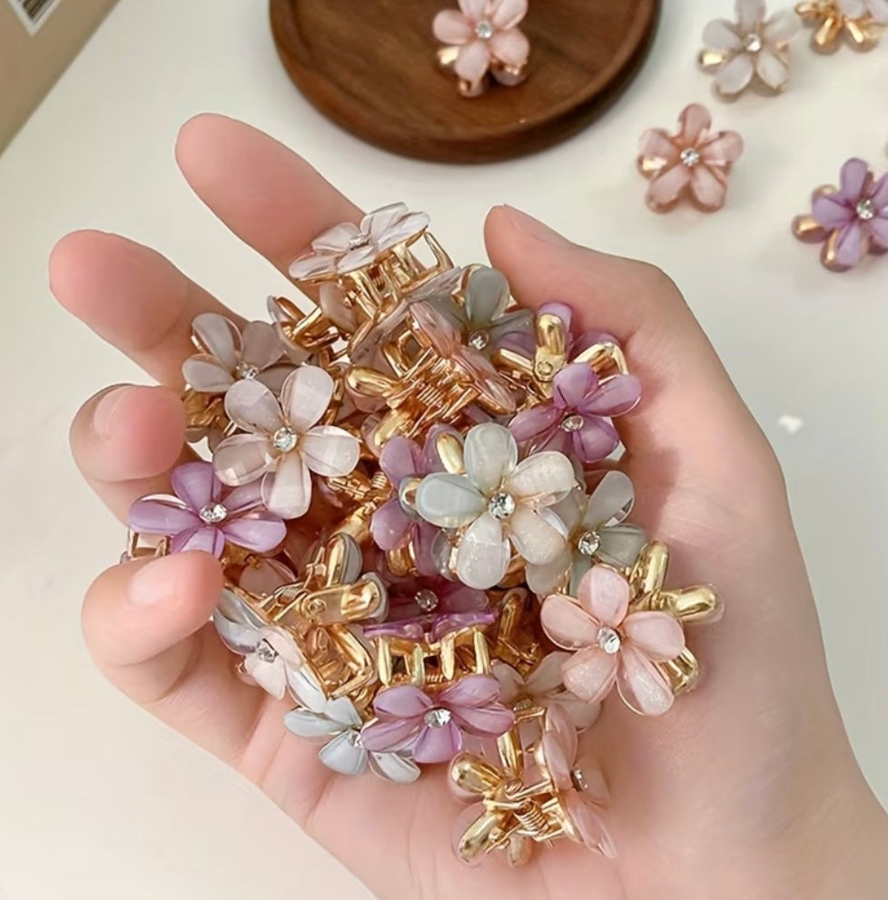 11pcs Pince À Cheveux Fleur Élégante