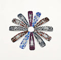 2Pcs Barrettes À Cheveux Boutons Imprimé Léopard
