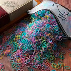 100 Élastiques Cheveux Colorés Accessoires Cheveux Femme