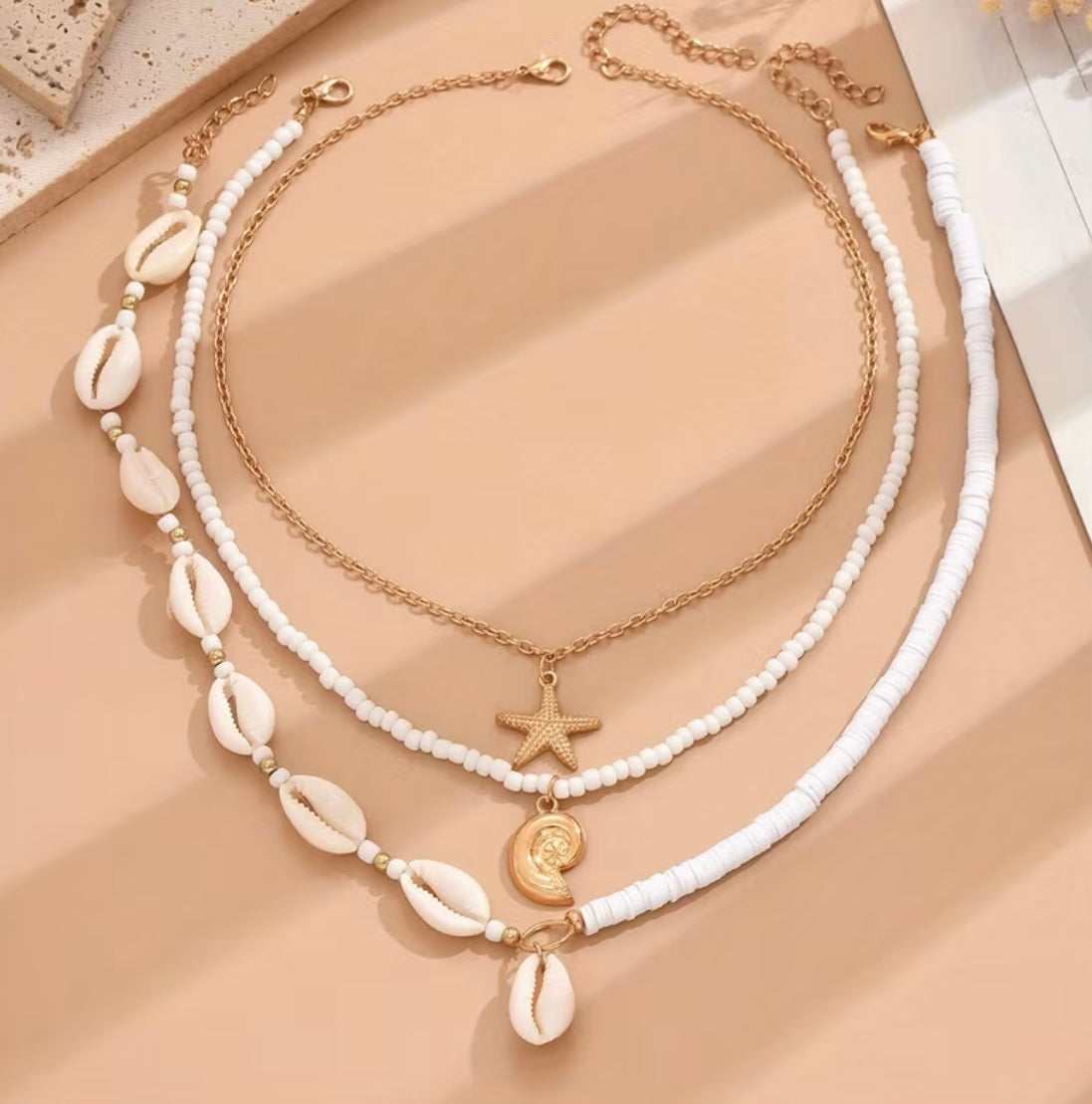Collier Multicouches Coquillages & Étoile De Mer – Style Bohème Marin