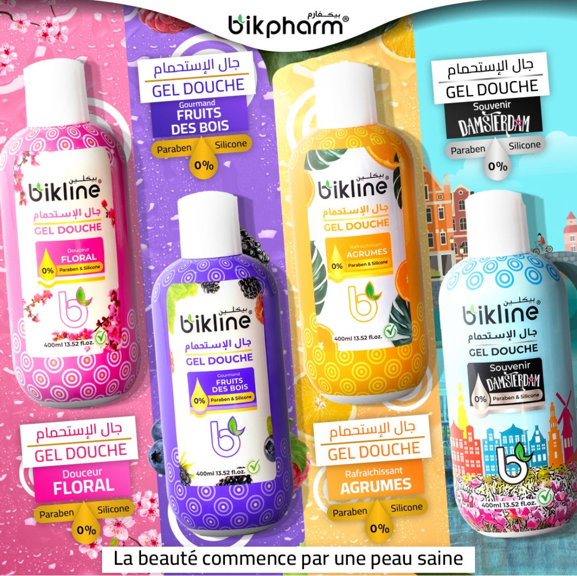 Bikline Gel Douche Souvenir D’Amsterdam 0% Paraben & Silicone