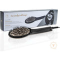 Venga! Brosse Lissante, Contrôle Numérique de la Température 80-230°C, Revêtement en Céramique avec Tourmaline Ionique, Pointes Massantes, Chauffage PTC, Noir/Or, 70 W, VG LS 3000