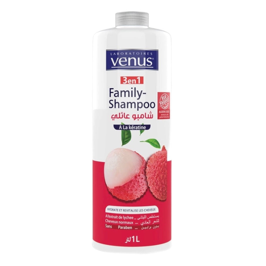 Venus Shampooing Familial Lychee Et Kératine 1 L