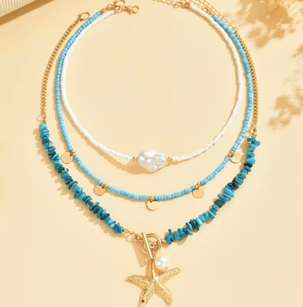 Collier Bohème Océan En Pierres & Perles