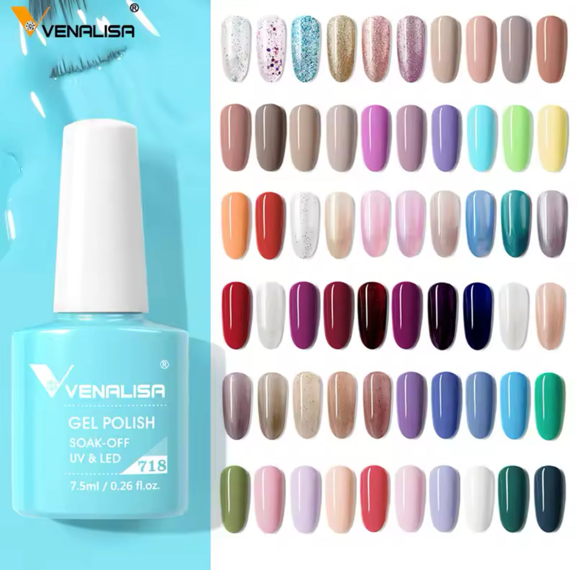 Venalisa Vip3 60 Couleurs Uv Gel Vernis À Ongles Semi-Permanent 1Pc