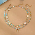Collier Bohème Étoile De Mer En Perles