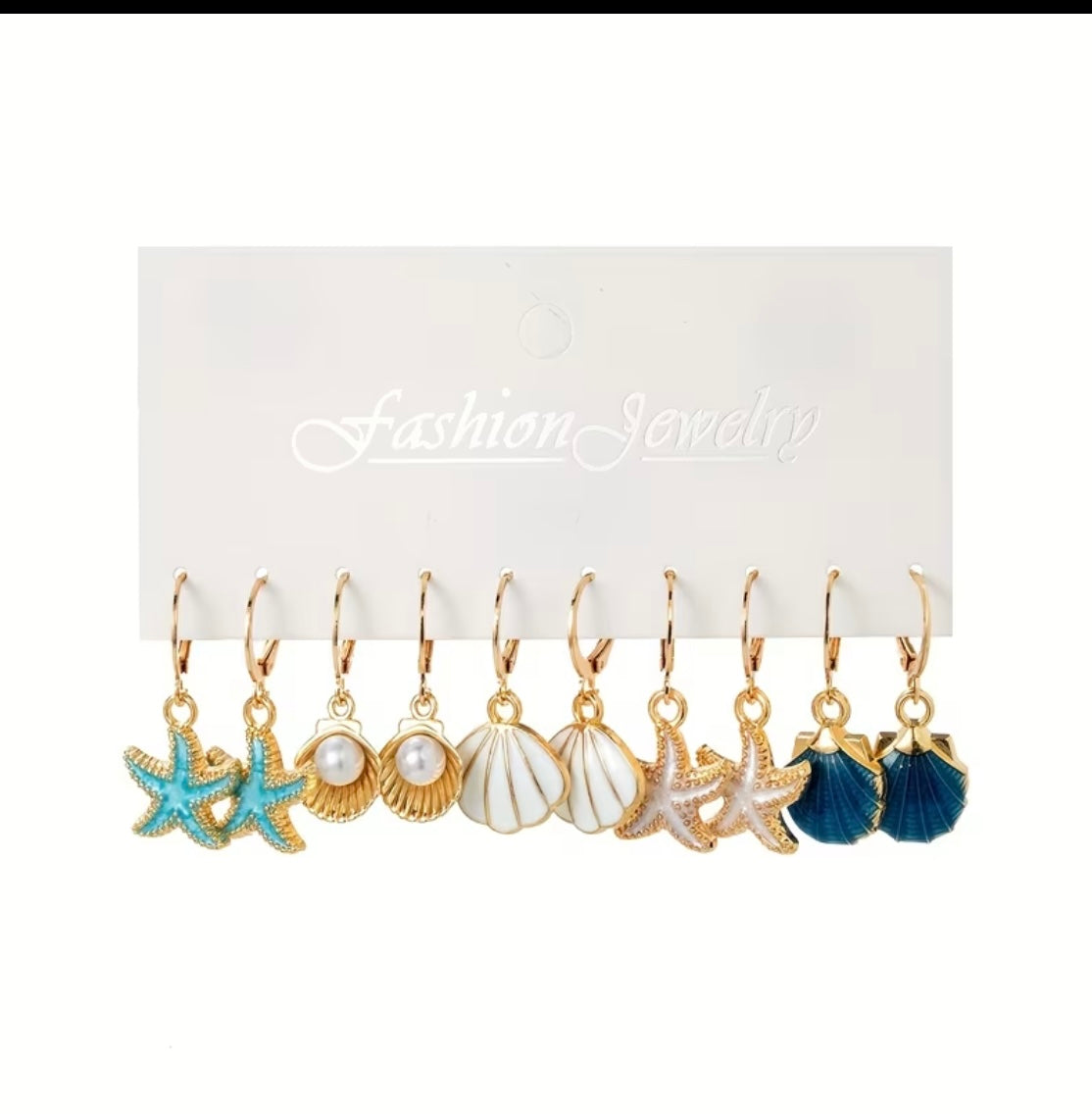 Boucles D’oreilles Marines Élégance Dorée