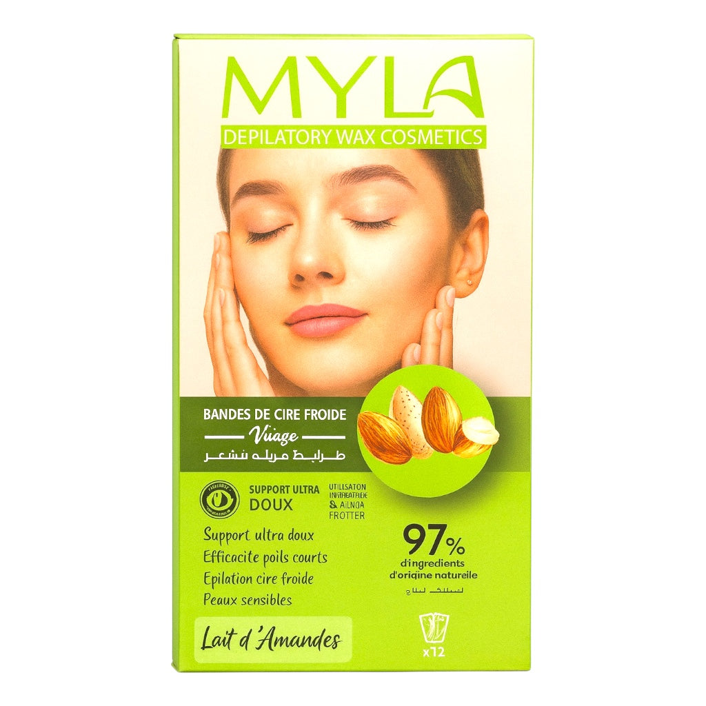 شرائح الشمع البارد من مايلا للوجه - حليب اللوز