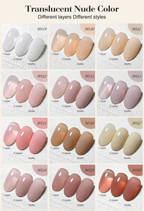 Canni Vernis À Ongles Gel Semi-Permanent Cc3 24 Couleurs Soak Off Color Uv & Led Gel Polish 9Ml