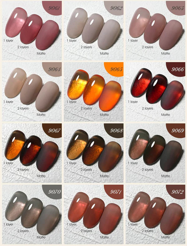 Canni Vernis À Ongles Gel Semi-Permanent Cc3 24 Couleurs Soak Off Color Uv & Led Gel Polish 9Ml