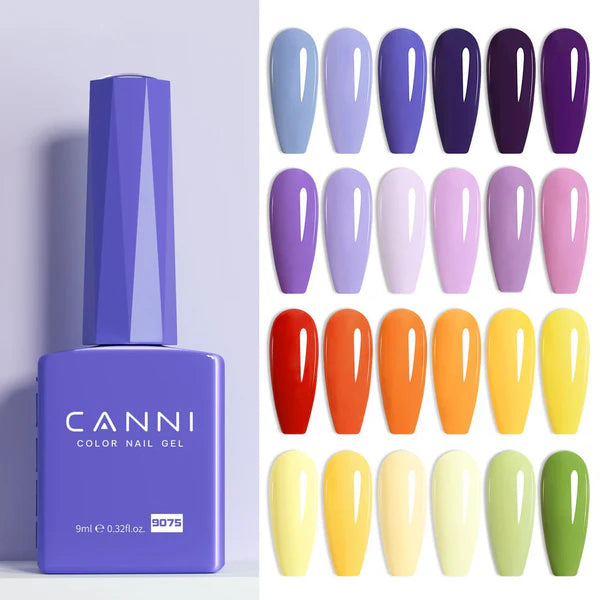 Canni Vernis À Ongles Gel Semi-Permanent Cc4 24 Couleurs Soak Off Color Uv & Led Gel Polish 9Ml