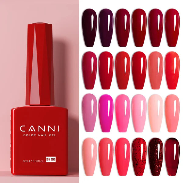 Canni Vernis À Ongles Gel Semi-Permanent Cc5 24 Couleurs Soak Off Color Uv & Led Gel Polish 9Ml