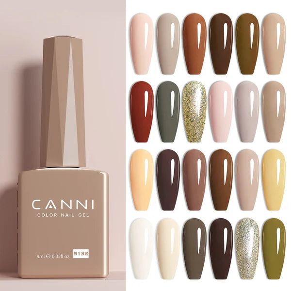 طلاء أظافر كاني Cc6 جل شبه دائم، 24 لونًا، مقاوم للأشعة فوق البنفسجية والضوء، 9 مل