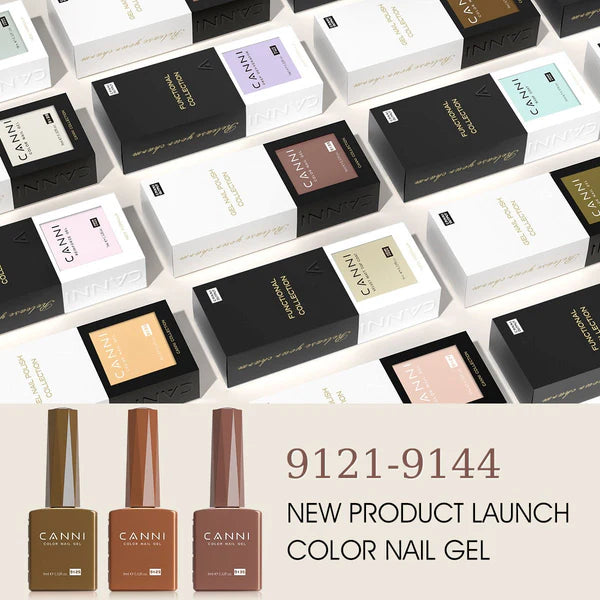 طلاء أظافر كاني Cc6 جل شبه دائم، 24 لونًا، مقاوم للأشعة فوق البنفسجية والضوء، 9 مل