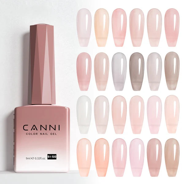 Canni Vernis À Ongles Cc7 Gel Semi-Permanent 24 Couleurs Soak Off Color Uv & Led Gel Polish 9Ml