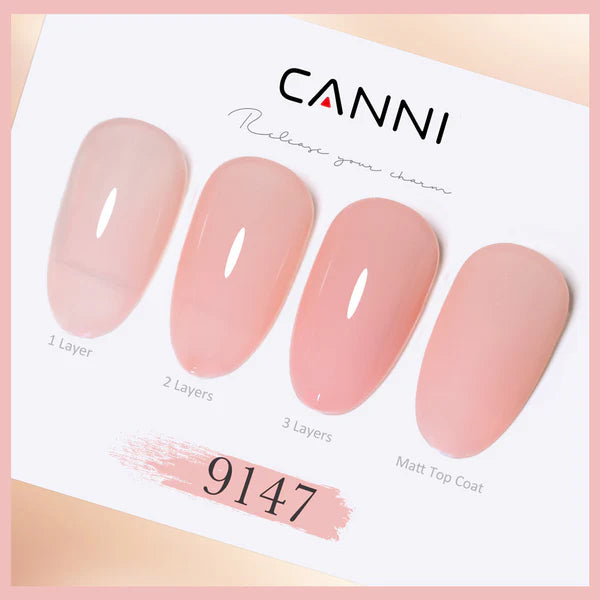 Canni Vernis À Ongles Cc7 Gel Semi-Permanent 24 Couleurs Soak Off Color Uv & Led Gel Polish 9Ml