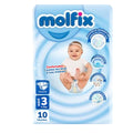 Molfix Couches Taille 3 (4-9Kg) 10 Couches Bébé
