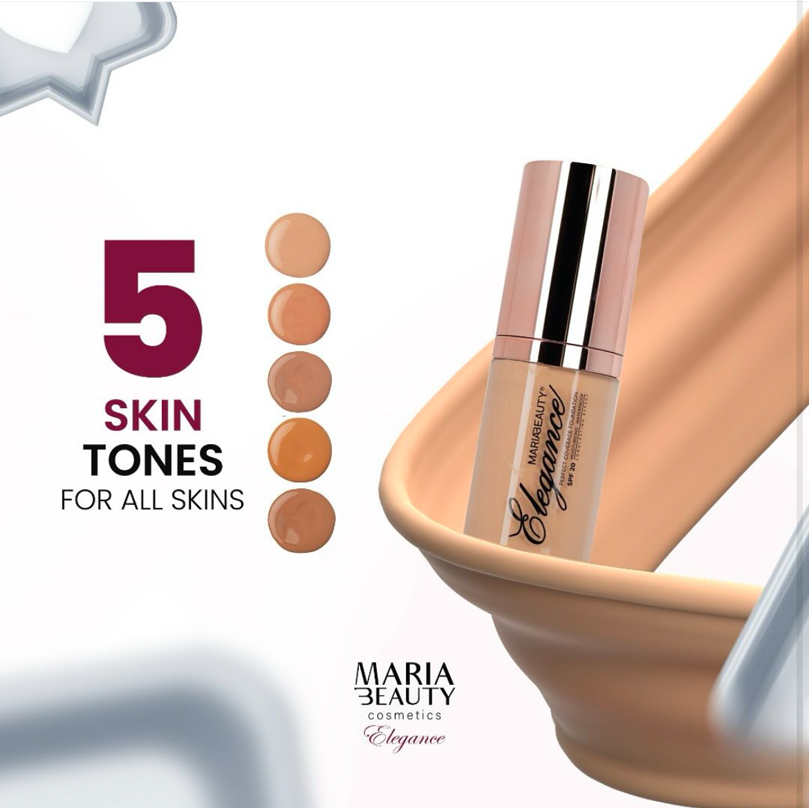 كريم أساس ماريا بيوتي إليجانس بتغطية مثالية