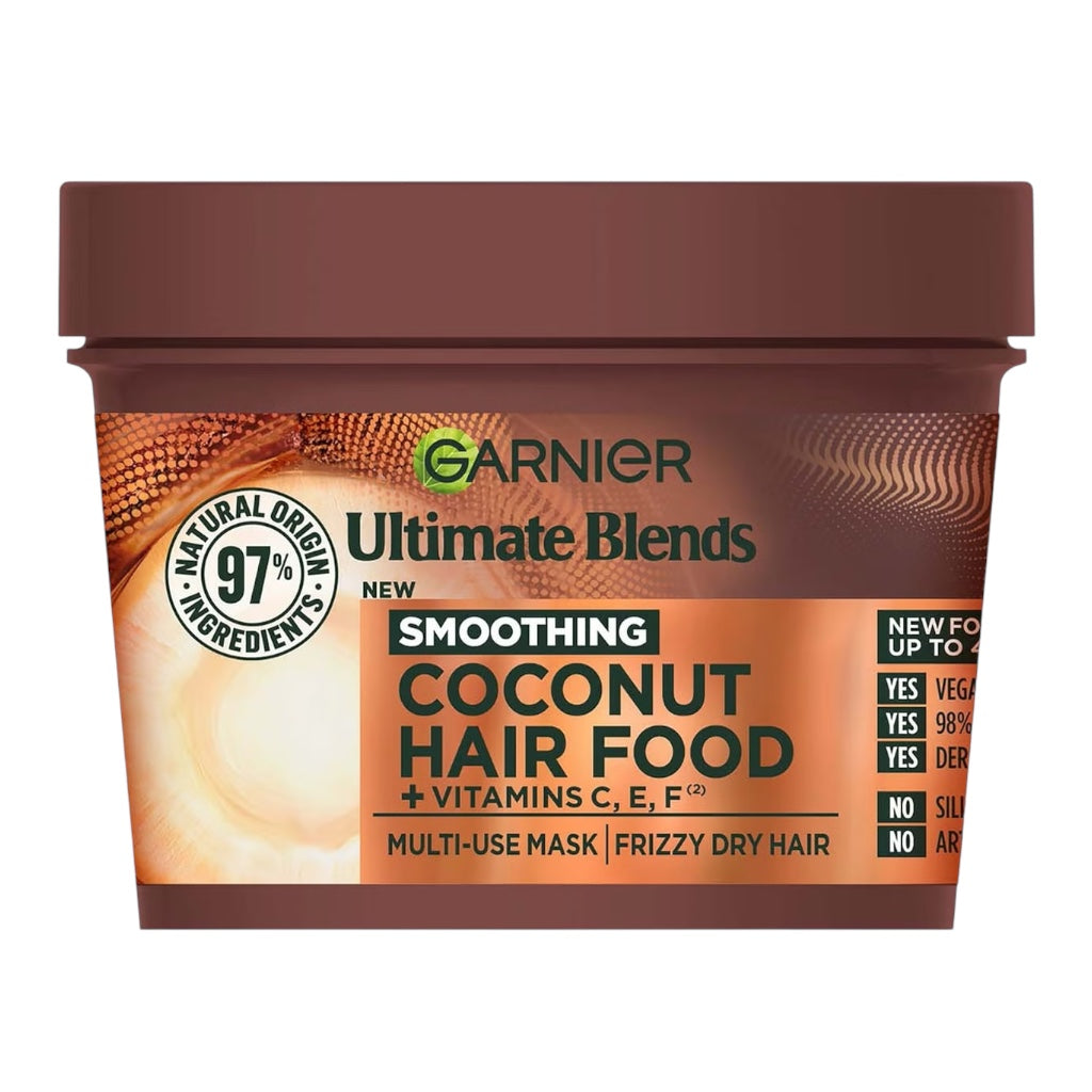 قناع غارنييه فروكتس المغذي للشعر المجعد بزيت جوز الهند 3 في 1