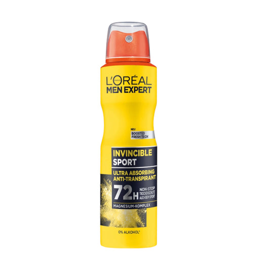 L'Oréal Men Expert Invincible Sport Anti-transpirant pour rester au sec pendant 72h