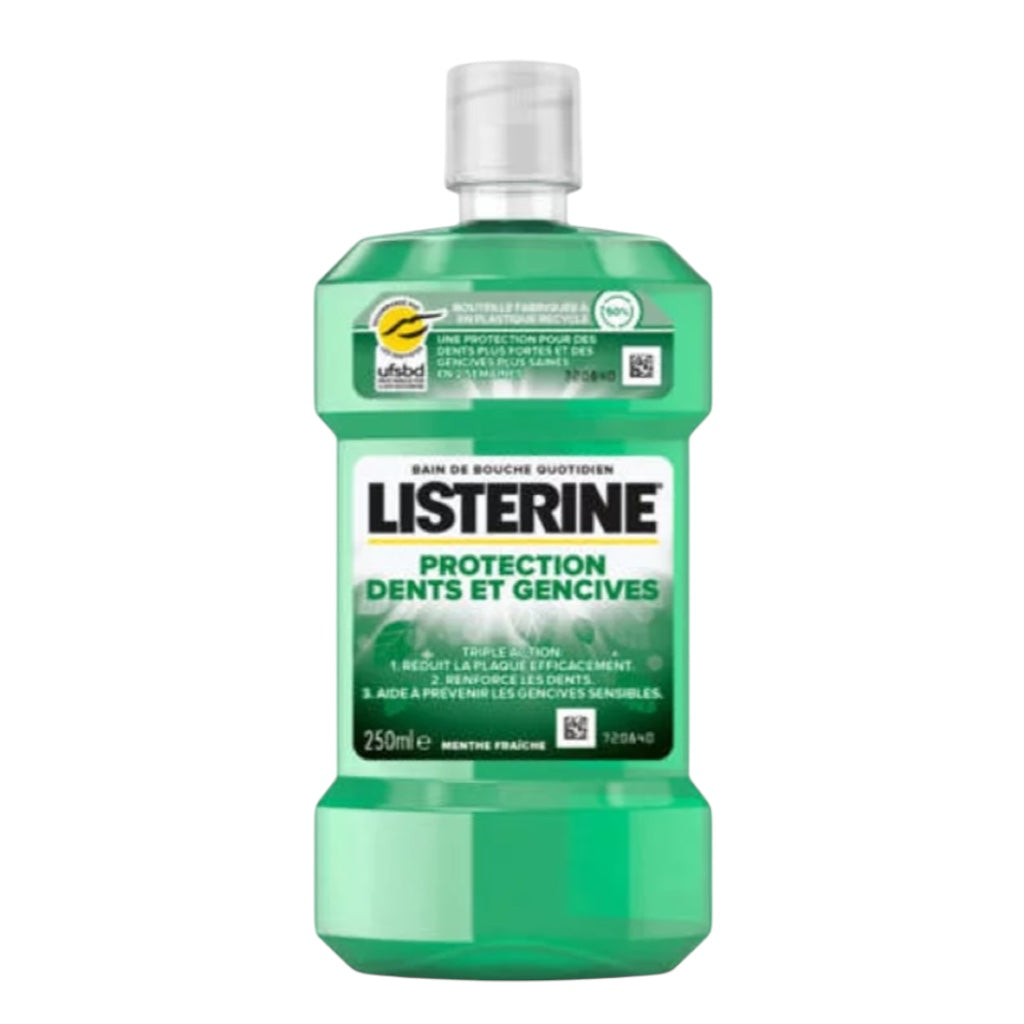زجاجة غسول الفم ليسترين لحماية الأسنان واللثة