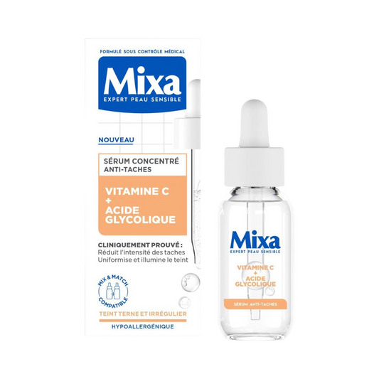 Mixa Sérum Concentré Anti-Taches - Pour les Teints Ternes Enrichi en Vitamine C et Acide Glycolique