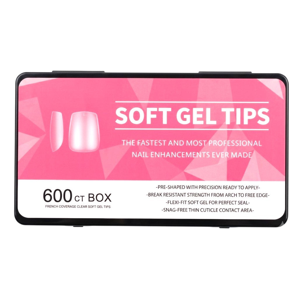 Capsules Américaines Soft Gel Tips Carré Court Boîte De 600 Pcs