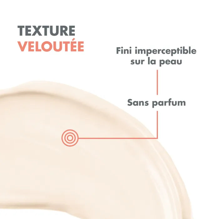 Avène Crème Solaire Fini Invisible Spf50+ Sans Parfum Visage, Peaux Sensibles Et Sèches