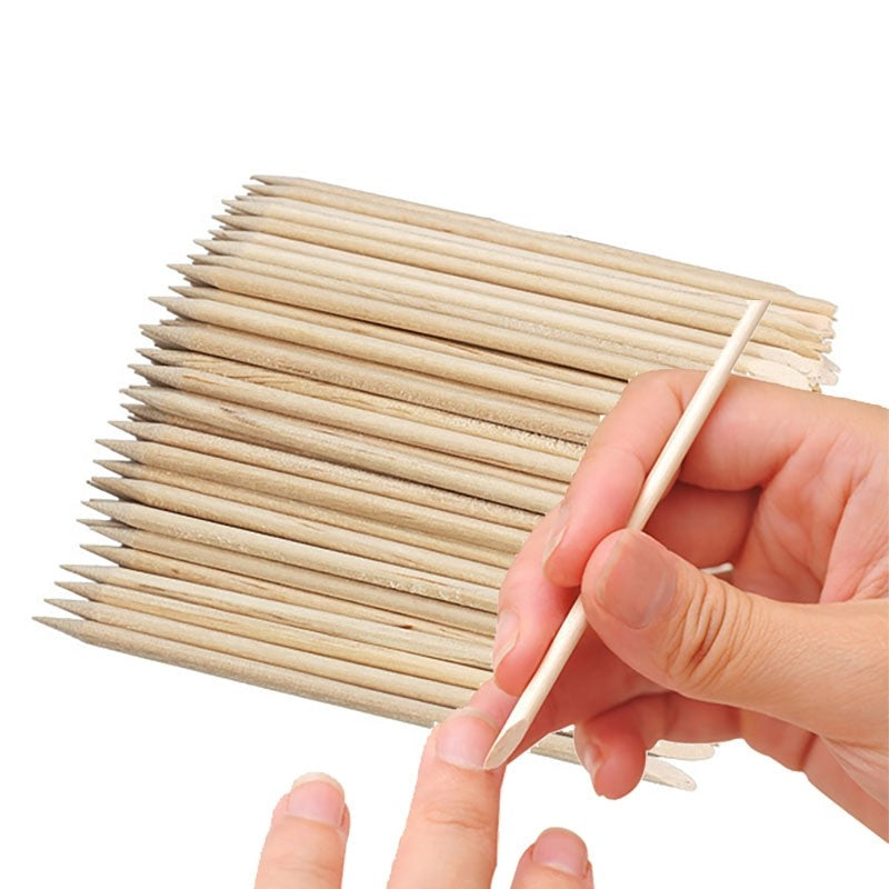 عصا بشرة خشبية أظافر ذات طرفين