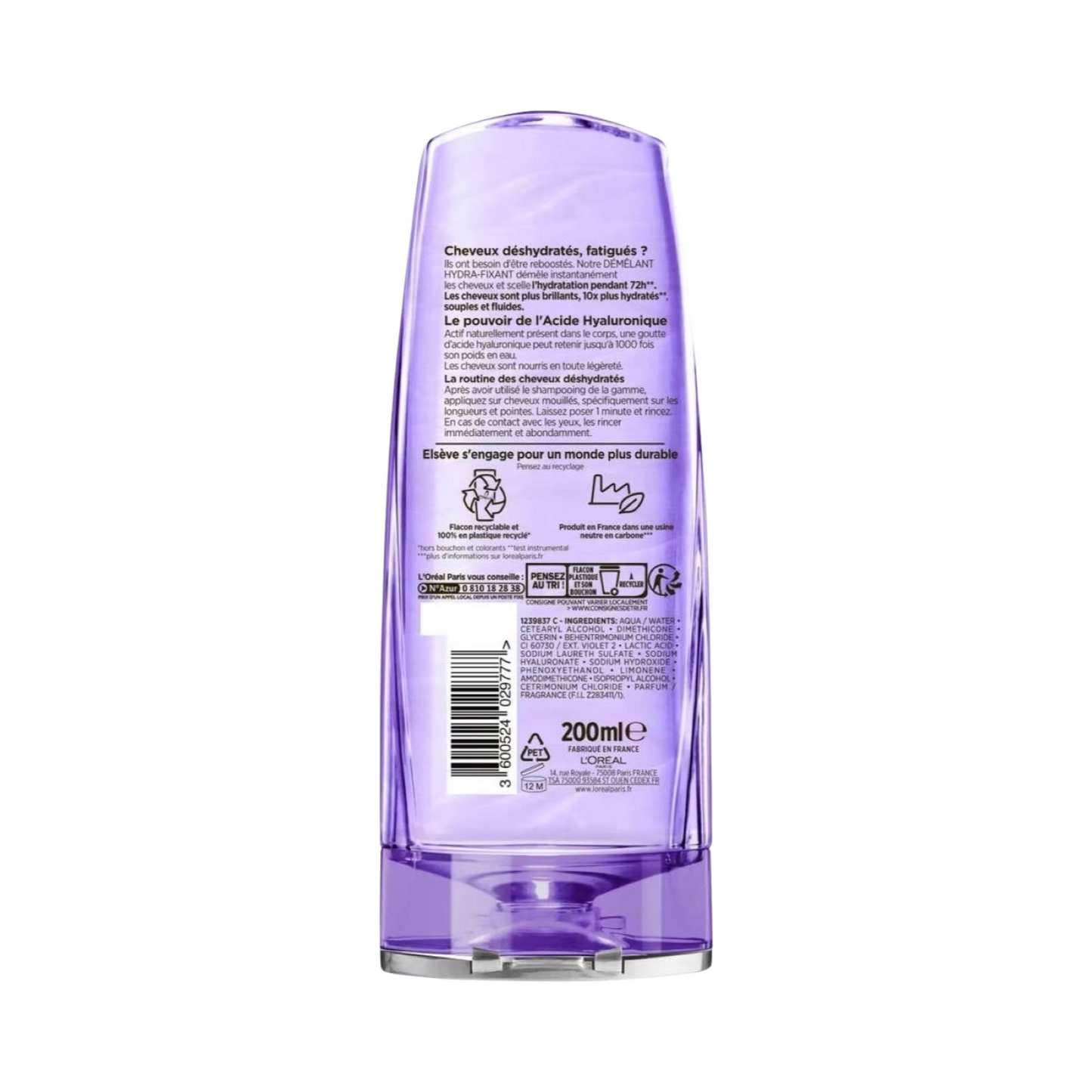 لوريال باريس Elseve Hyaluron Repulp Detangling-Hydra Fixing 48H غني بحمض الهيالورونيك