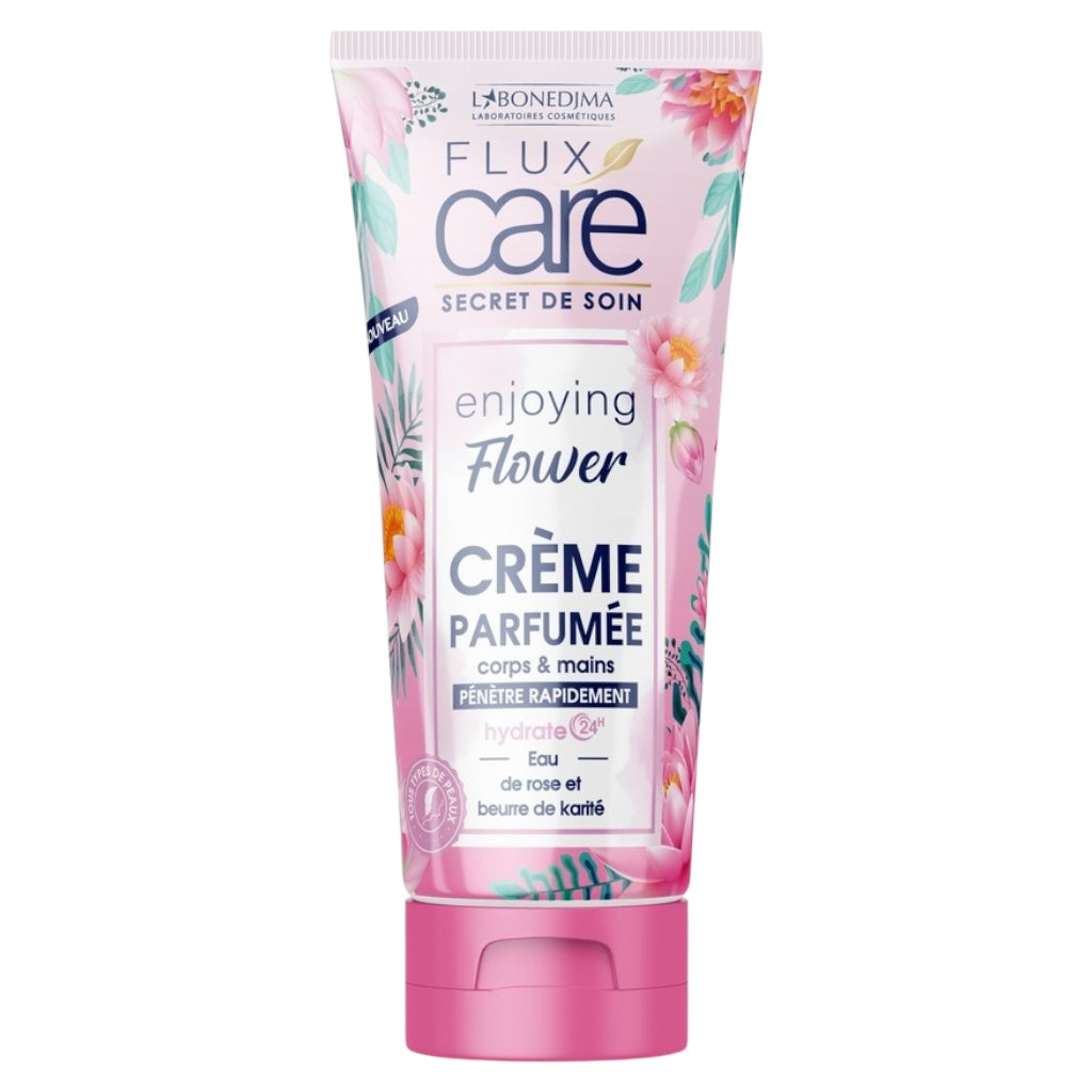 كريم فلوكس كير المعطر للجسم واليدين بماء الورد وزبدة الشيا