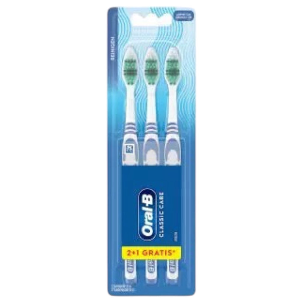 فرشاة أسنان أورال-بي كلاسيك كير 35، متوسطة، عبوة من 2+1