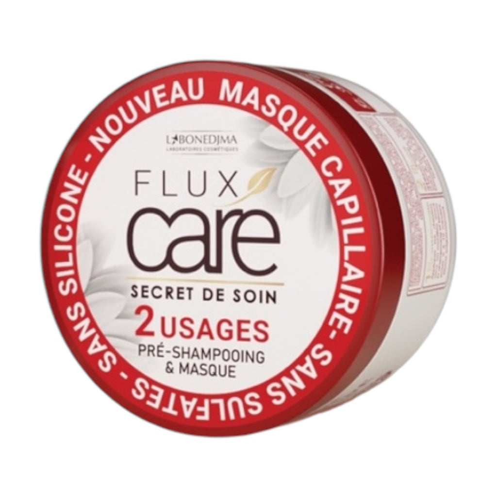 مجموعة فلوكس كير سيكرت للعناية ثنائية الاستخدام قبل الشامبو وقناع الإصلاح النهائي