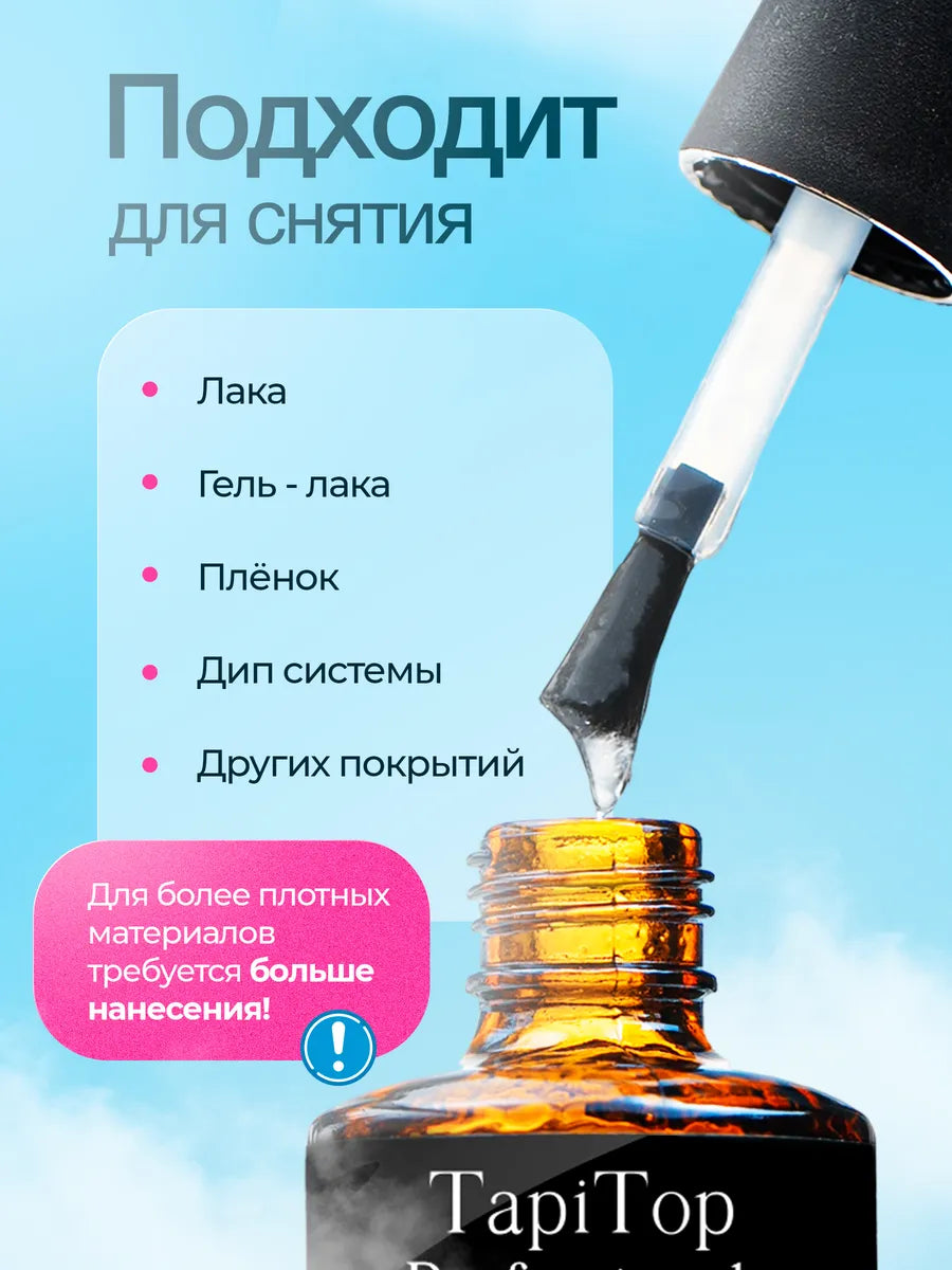 Tapitop Professional Dissolvant Magique Pour Vernis Semi-Permanent Soak-Off 15 Ml