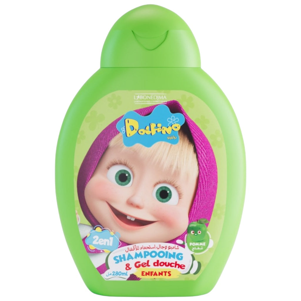 شامبو دولفينو 2 في 1 للأطفال ماشا والدب تفاحة