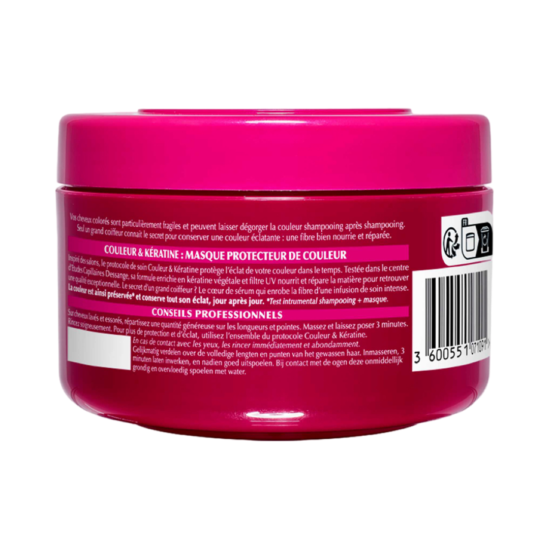 Dessange Masque capillaire sérum de soin protecteur Couleur & Kératine - Cheveux colorés