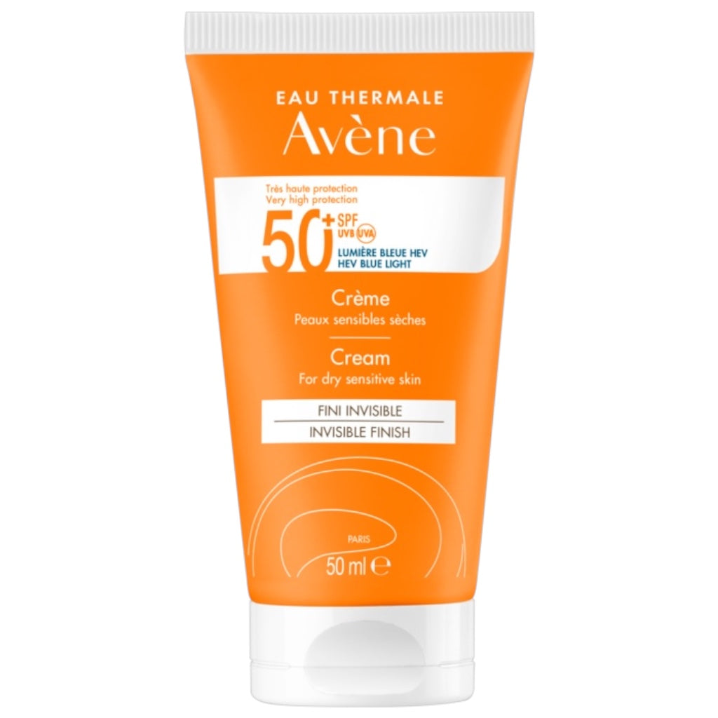 Avène Crème Solaire Fini Invisible Spf50+ Visage, Peaux Sensibles Et Sèches