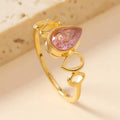 Bague “Larme De Rose” – Élégance Dorée