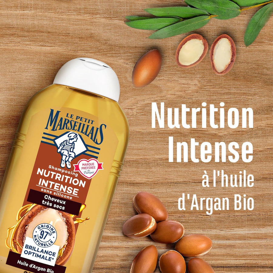 شامبو لو بيتي مارسيليا للتغذية المكثفة بزيت الأرغان العضوي